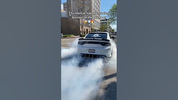 This hellcat WENT CRAZY at this car meet 😳🏎 BIGGEST BURNOUT 💨
