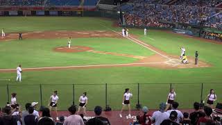 PC0022 20200814 , 三下 , 藍寅倫:三振,二出局,跑者仍佔一壘。