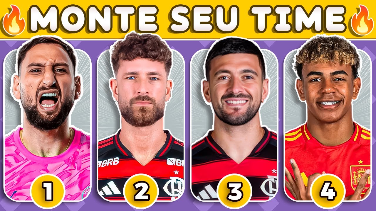 MONTE O SEU TIME PRINCIPAL E MONTE O SEU TIME RESERVA DOS SEUS SONHOS | Quiz de Futebol