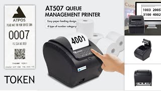 Atpos AT-507 Queue Management Token Ticket Thermal Receipt Printer | 80mm 3 Inch #ThermalPrinter