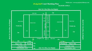 Dodgeball court marking and Measurements screenshot 2