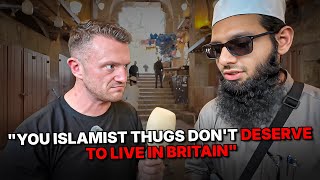 British Imam Claims Muslims Are Peaceful, Then Tommy Robinson Responds!