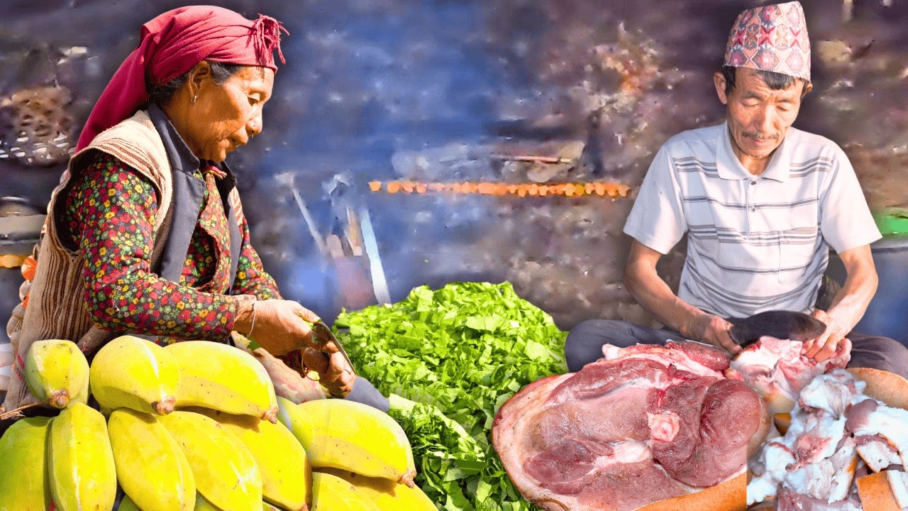 Drying Vegetables for Winter & Traditional Pork Curry Cooking | Authentic Rural Village Kitchen