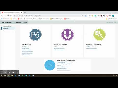 Unifier Login and Creating a Bookmark