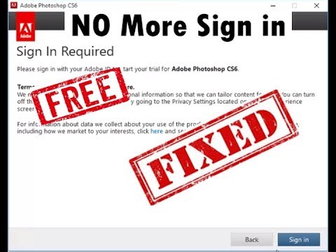 How to FIX Sign In problem in Adobe Photoshop CS6 NO SIGN IN By Mad Man