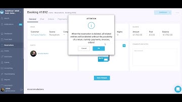 How to delete a booking from the Reservation Card