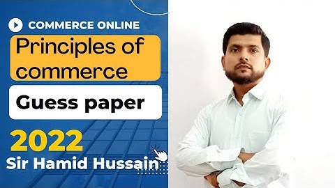 POC Guess Paper  | Class 11 | 1st year commerce | XI Commerce