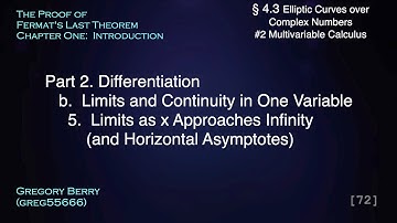 Limits as x Approaches Infinity (and Horizontal Asymptotes) (Multivariable Calculus #14) #4.3.2.2b6