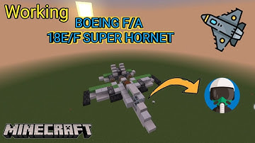 How To Build a Working Boeing F/A-18E/F Super Hornet in Minecraft ✈️🔥 | #minecraft 