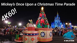 Mickey's Once Upon a Christmas Time Parade 4K60!🎄✨ | Disney World Vlog
