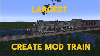 The Largest Minecraft create mod steam-train.