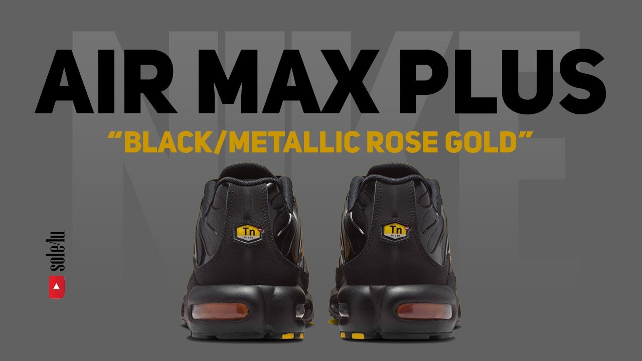 rose gold and black air max plus