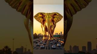 Golden Elephant Descends from Sky! 😱 #shorts