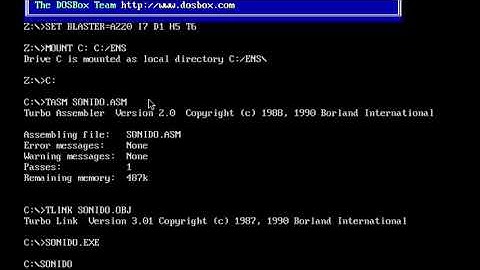Manejo de puertos en ensamblador, generar un sonido