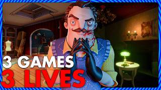 Can I Beat 3 UNRELEASED Hello Neighbor Fan Games With 3 LIVES? screenshot 2