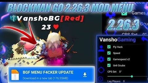 Garena Blockman Go Mod Menu 2.26.3 [ No Game Guardian] Fly Hack + Speed || Terbaru 2022 ||