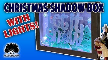 DIY Christmas Shadow Box That Lights Up!