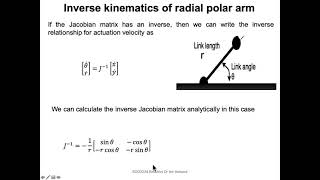 ROCO224 F3 Jacobian of Radial and 2-link Revolute Planar Arm