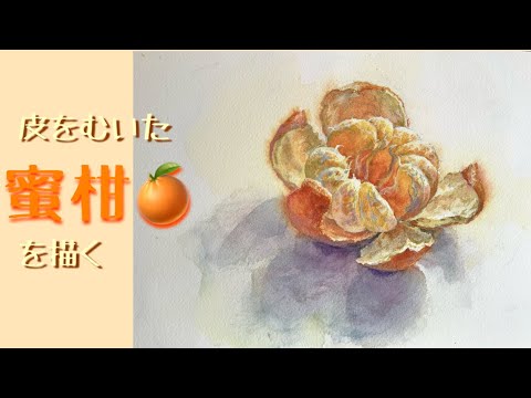 みかん（柑橘類）を描く #みかんの描き方#オレンジの描き方