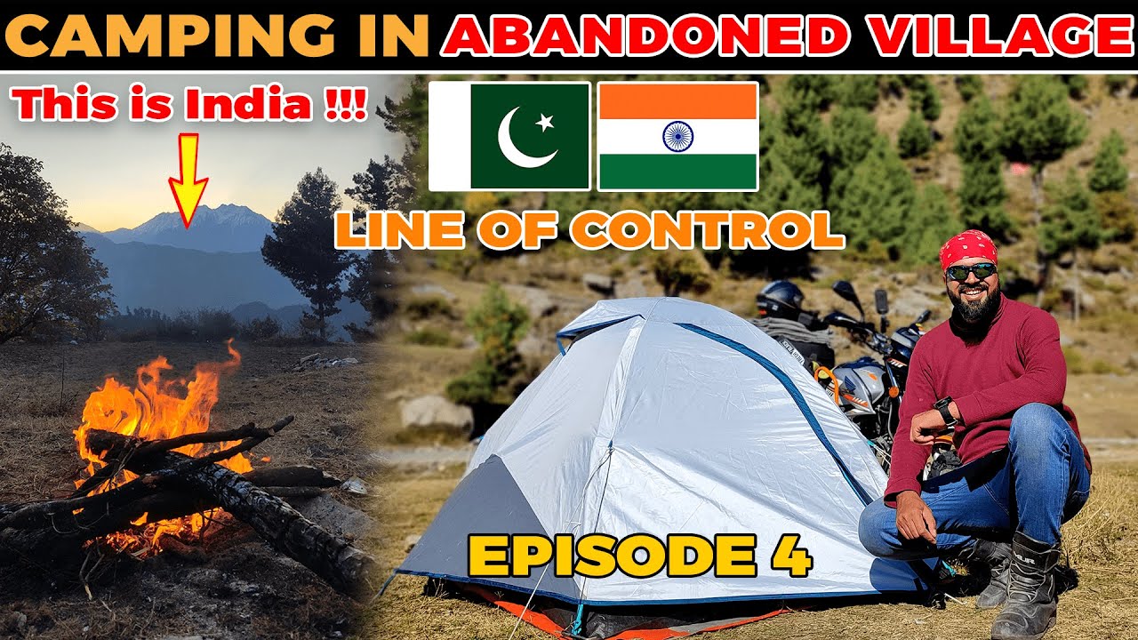 😱Camping in Abandoned Village on Secret Defense Road in Kashmir | Winter Kashmir EP.04 | Ammar Biker