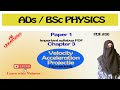 ADS/BSc Physics| Paper 1| Velocity, Acceleration & Projectile(Numericals)| PDF 6 |Learn with Nehreez