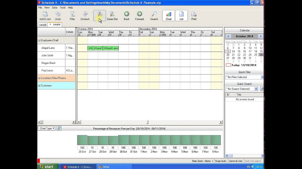 How to make block bookings and schedule with inserting and bumping