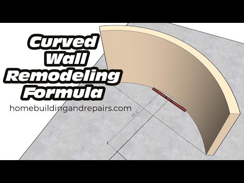 How To Find The Inside Radius of An Existing Curved Wall - Construction Math Formula