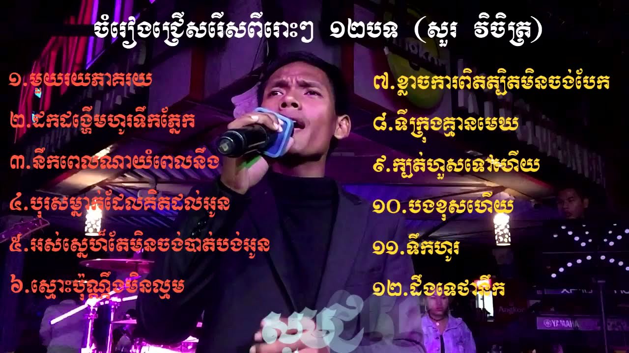 បទចំរៀងជ្រើសរើសពីរោះៗ ១២ បទ 💯🍓🍎❤️💢🐠🪴|សួរ វិចិត្រ🪴🌴 | Sour Vichet Original song Collection💯🍓🍎🥦🎄🎶