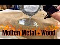Teak and molten metal coffee table a stunning fusion