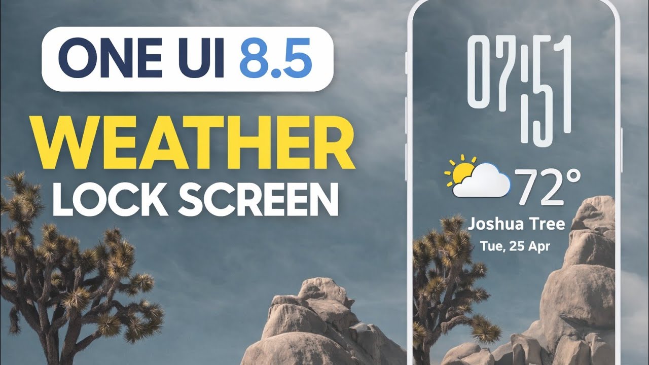 One UI 8.5 Weather Lock Screen Hack – Turn Your Phone Into Live Weather Display!