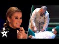 Mad scientist saws a man in half live in a horrific audition  magicians got talent