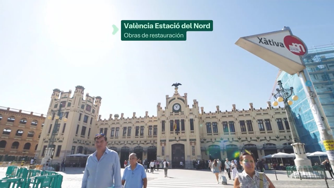 Adif avanza en las obras de restauración de la estación de València Nord