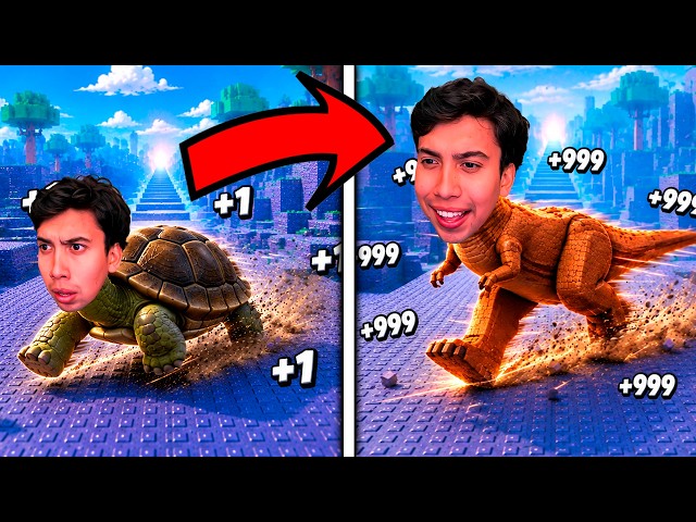 POR CADA PASO MI PERSONAJE EVOLUCIONA EN ROBLOX CON MAS VELOCIDAD!🦖