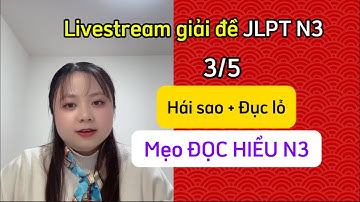 Giải đề JLPT N3 (12/2023) đục lỗ, hái sao, đọc hiểu