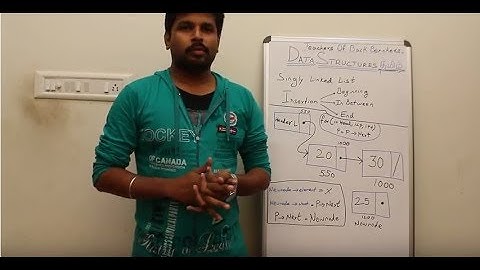 Data Structures Tamil -Tutorial 5 - Insertion of a New Node in Between a Singly Linked List