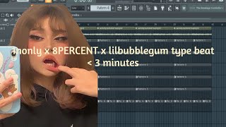 how to make 1nonly x 8percent x lilbubblegum type beat in under 3 minutes