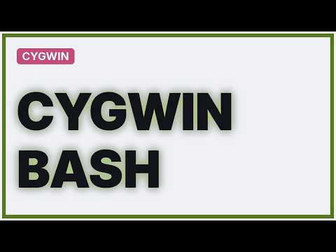 Cygwin Bash Script?