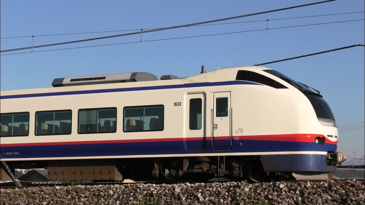 特急しらゆき8号【4K】E653系H203編成信越本線上り58M - YouTube