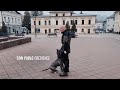 Obedience in the city with amstaff pablo dog training focus heeling pitbull