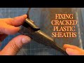 Two simple ways of fixing cracked Mora knife plastic sheaths