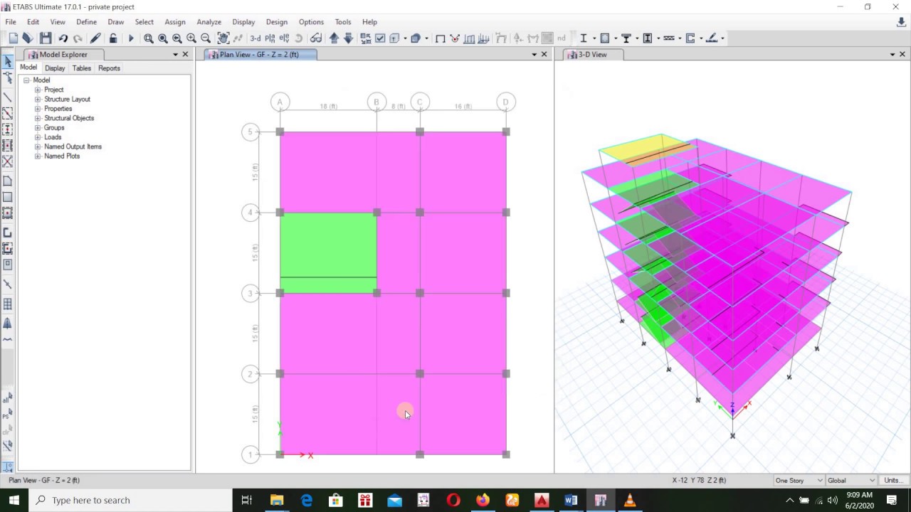 ETABS tutorial in Bangla Video[30] BUILDING DESIGN (Part-22)-Modeling ...