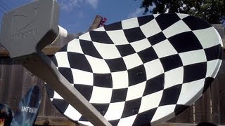 Checkered Flag HD Satellite Dish - Spray Paint Art
