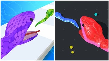 Snake Clash.io vs Snake Run Race - (All New Update, ASMR Game)