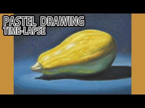 [パステル タイムラプス] 50分で描くリアルなカボチャのメイキング | Pastel Drawing Time Lapse