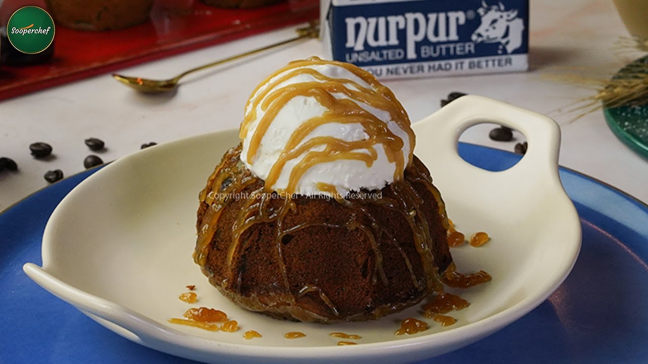 Sticky Date Pudding with Butterscotch Sauce Recipe by SooperChef