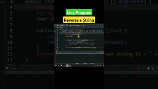 Java Program - Reverse a String in Java #javatutorial