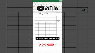 Ms Excel Merge Tricks in 30 second 💥 #learnexcel #exceltips #exceltricks #spreadsheet #shorts#tips