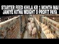Starter feed F.C.R ( FEED CONVERTION RATIO ) of one month in piglets | Vikas Live Stock | SRE U.P
