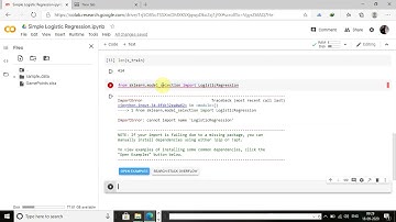 Simple Logistics Regression in Google Colab