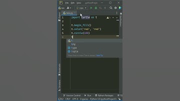 Program to draw circle #pythonprojects  #pythonprogramming #shorts